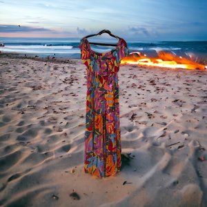 TERRA & SKY DRESS - Multi Color Print Gently Loved Size 4X